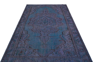 Retro Over Dyed Vintage Rug 5'3'' x 8'6'' ft 160 x 260 cm