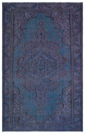 Retro Over Dyed Vintage Rug 5'3'' x 8'6'' ft 160 x 260 cm