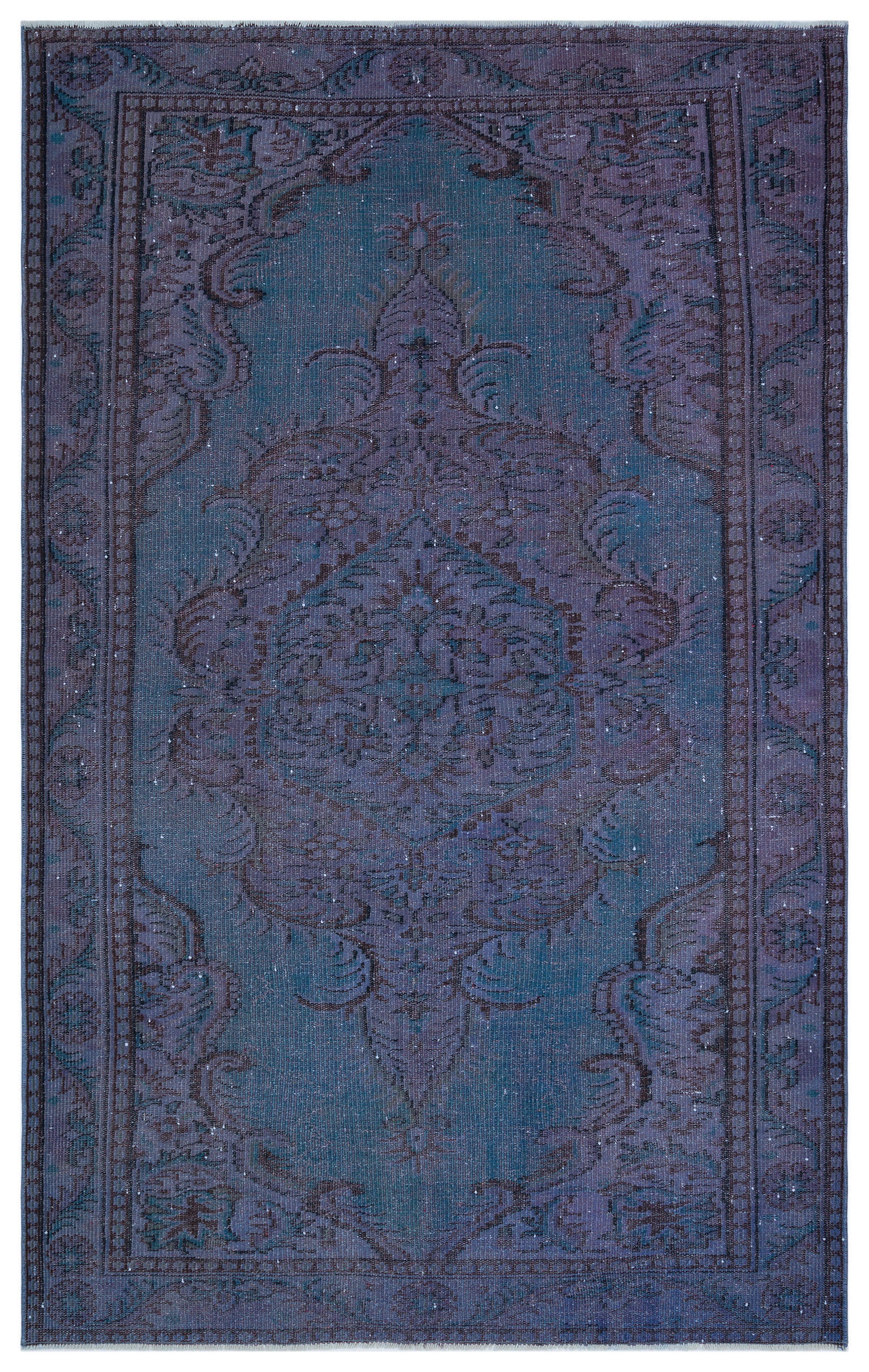 Retro Over Dyed Vintage Rug 5'3'' x 8'6'' ft 160 x 260 cm