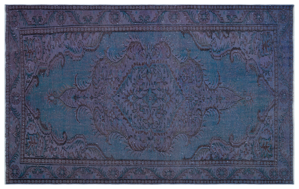 Retro Over Dyed Vintage Rug 5'3'' x 8'6'' ft 160 x 260 cm