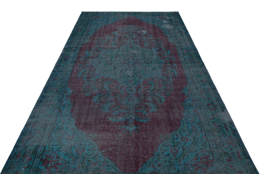 Retro Over Dyed Vintage Rug 5'6'' x 9'8'' ft 168 x 295 cm