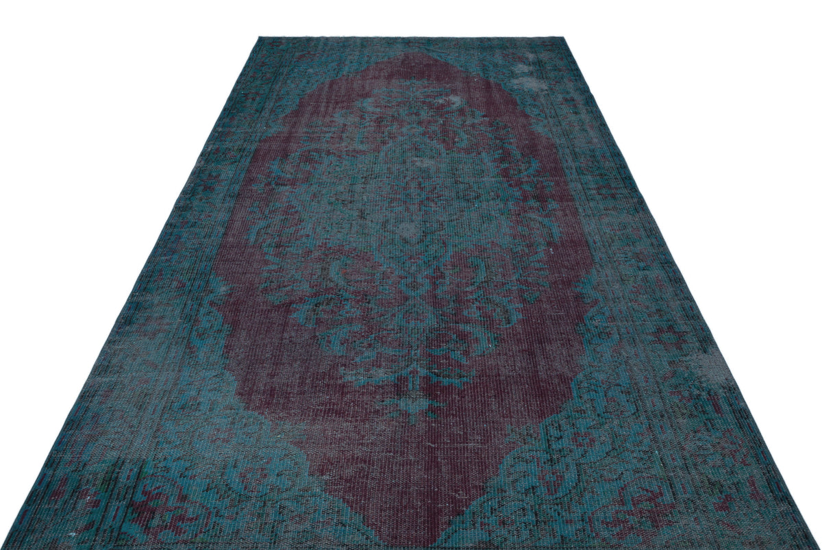 Retro Over Dyed Vintage Rug 5&#39;6&#39;&#39; x 9&#39;8&#39;&#39; ft 168 x 295 cm