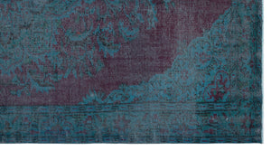 Retro Over Dyed Vintage Rug 5'6'' x 9'8'' ft 168 x 295 cm