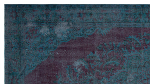 Retro Over Dyed Vintage Rug 5'6'' x 9'8'' ft 168 x 295 cm