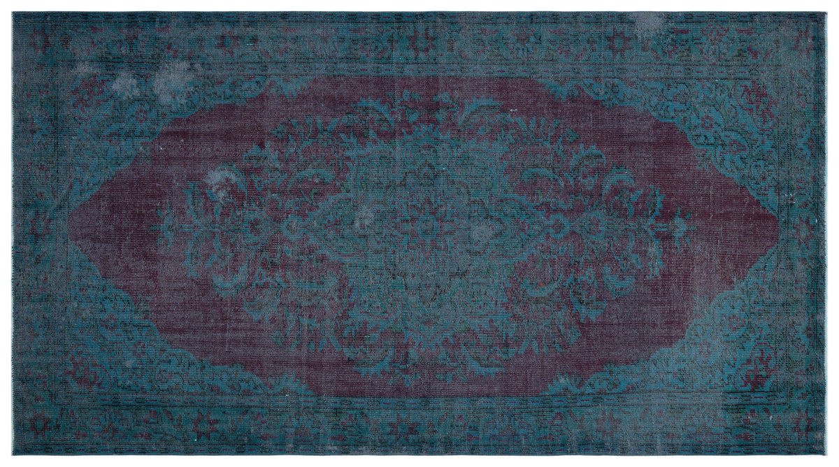 Retro Over Dyed Vintage Rug 5&#39;6&#39;&#39; x 9&#39;8&#39;&#39; ft 168 x 295 cm