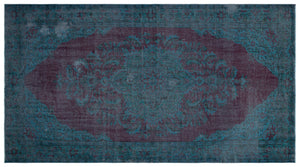 Retro Over Dyed Vintage Rug 5'6'' x 9'8'' ft 168 x 295 cm