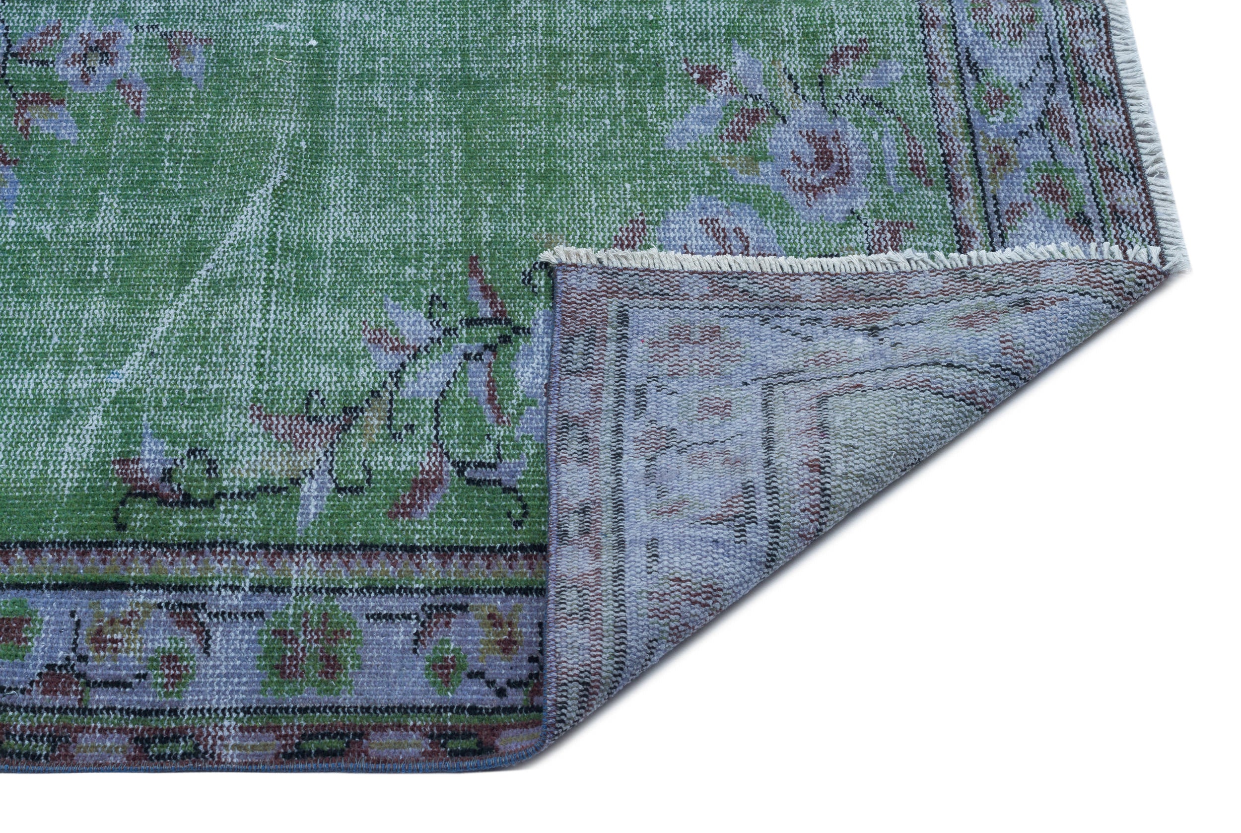 Retro Over Dyed Vintage Rug 4'9'' x 8'3'' ft 146 x 251 cm