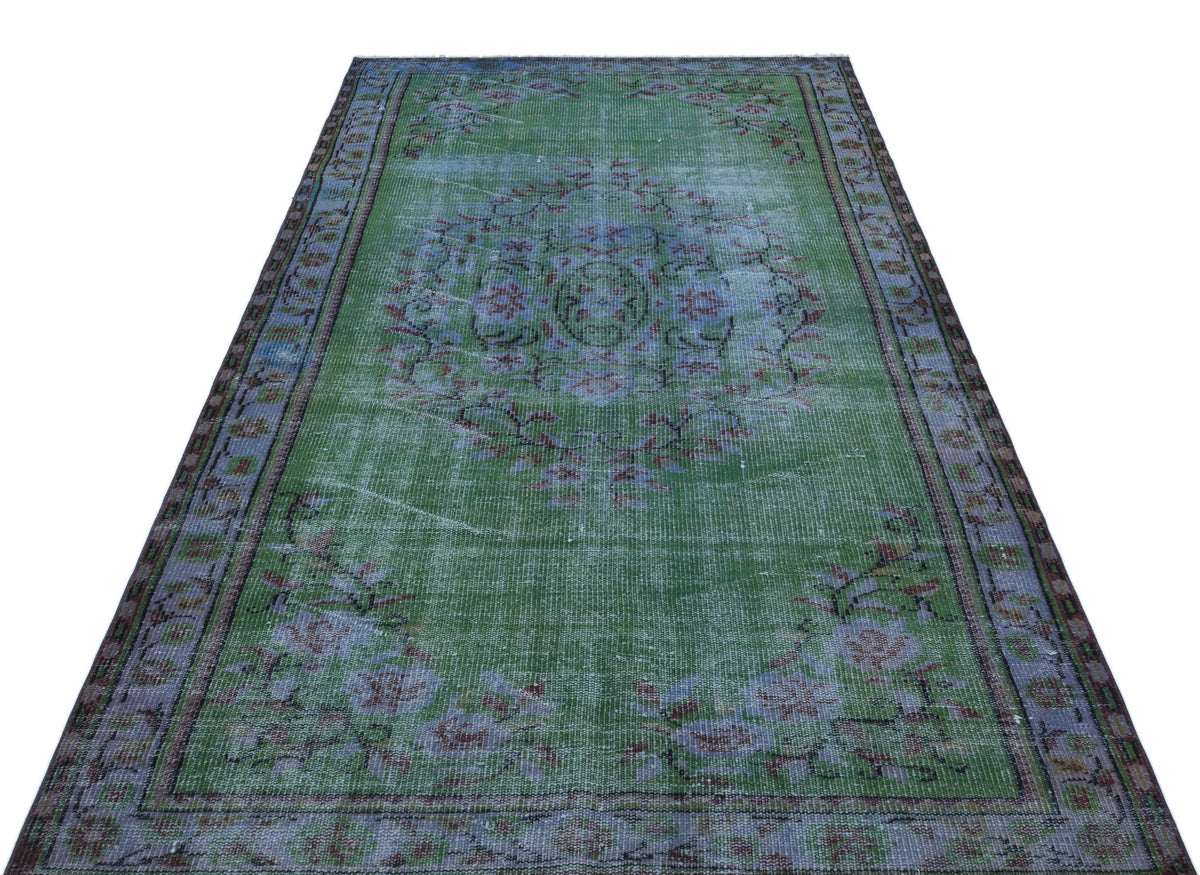 Retro Over Dyed Vintage Rug 4&#39;9&#39;&#39; x 8&#39;3&#39;&#39; ft 146 x 251 cm