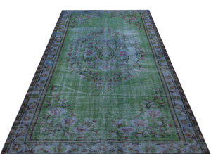 Retro Over Dyed Vintage Rug 4'9'' x 8'3'' ft 146 x 251 cm