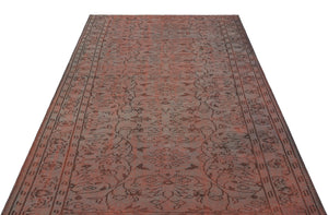 Gray Over Dyed Vintage Rug 5'0'' x 7'6'' ft 153 x 228 cm