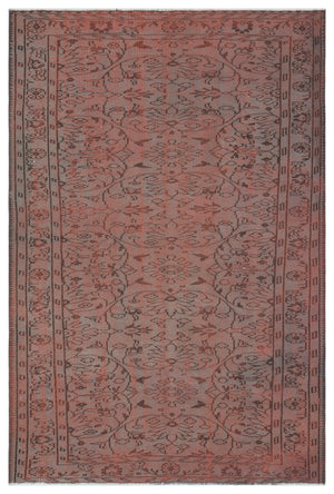 Gray Over Dyed Vintage Rug 5'0'' x 7'6'' ft 153 x 228 cm