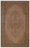 Brown Over Dyed Vintage Rug 5'9'' x 9'7'' ft 176 x 293 cm