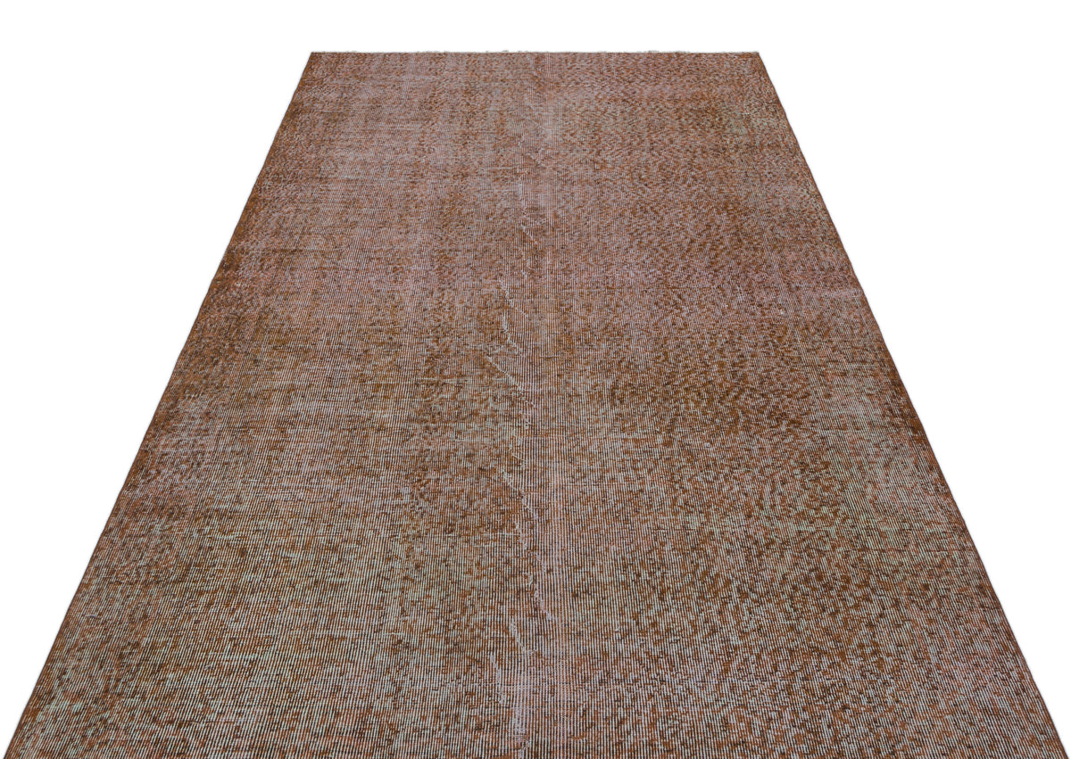 Brown Over Dyed Vintage Rug 4&#39;11&#39;&#39; x 8&#39;4&#39;&#39; ft 150 x 253 cm