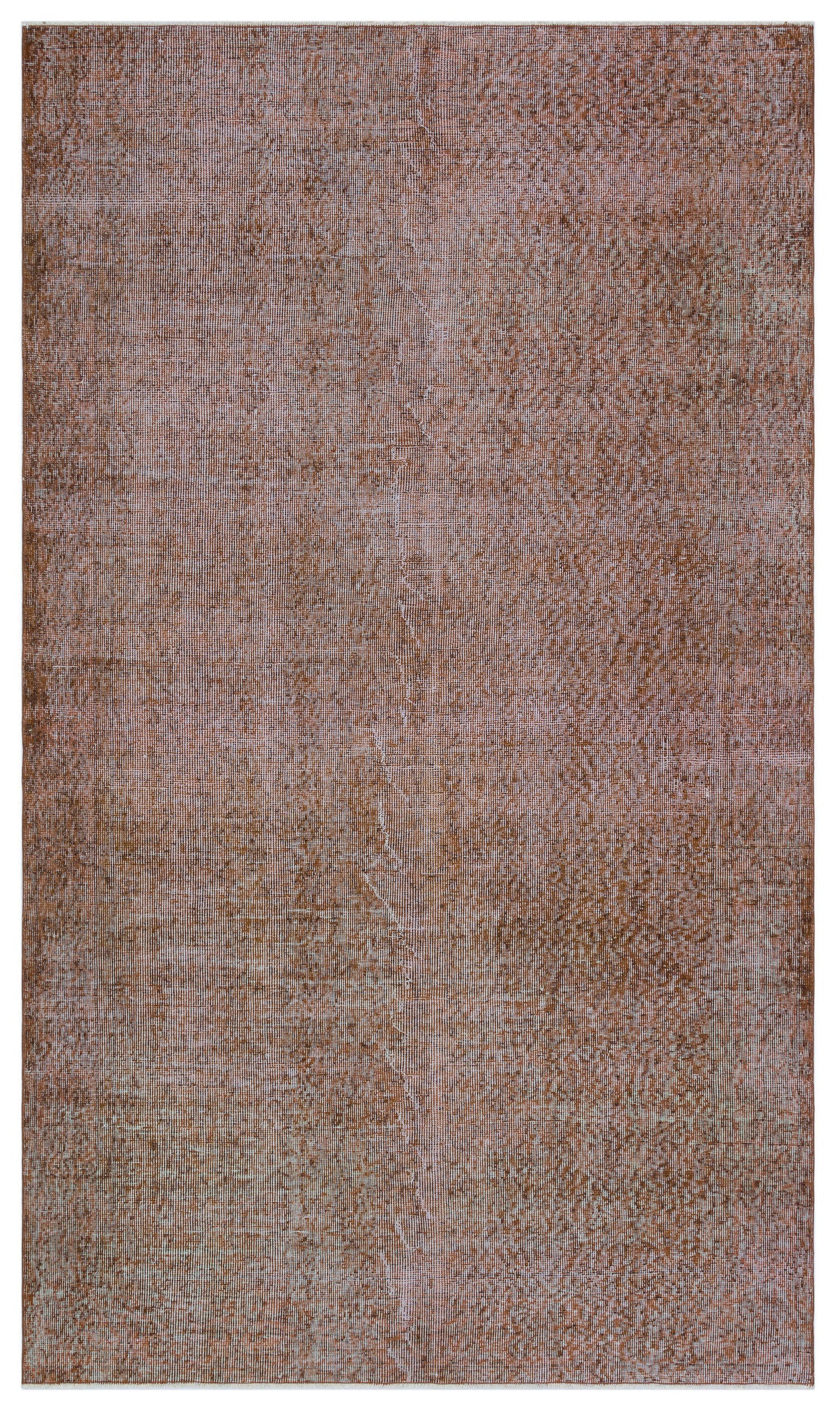 Brown Over Dyed Vintage Rug 4&#39;11&#39;&#39; x 8&#39;4&#39;&#39; ft 150 x 253 cm