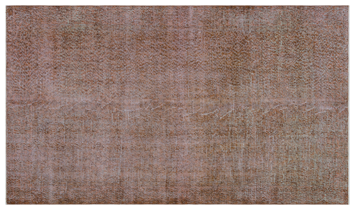 Brown Over Dyed Vintage Rug 4&#39;11&#39;&#39; x 8&#39;4&#39;&#39; ft 150 x 253 cm