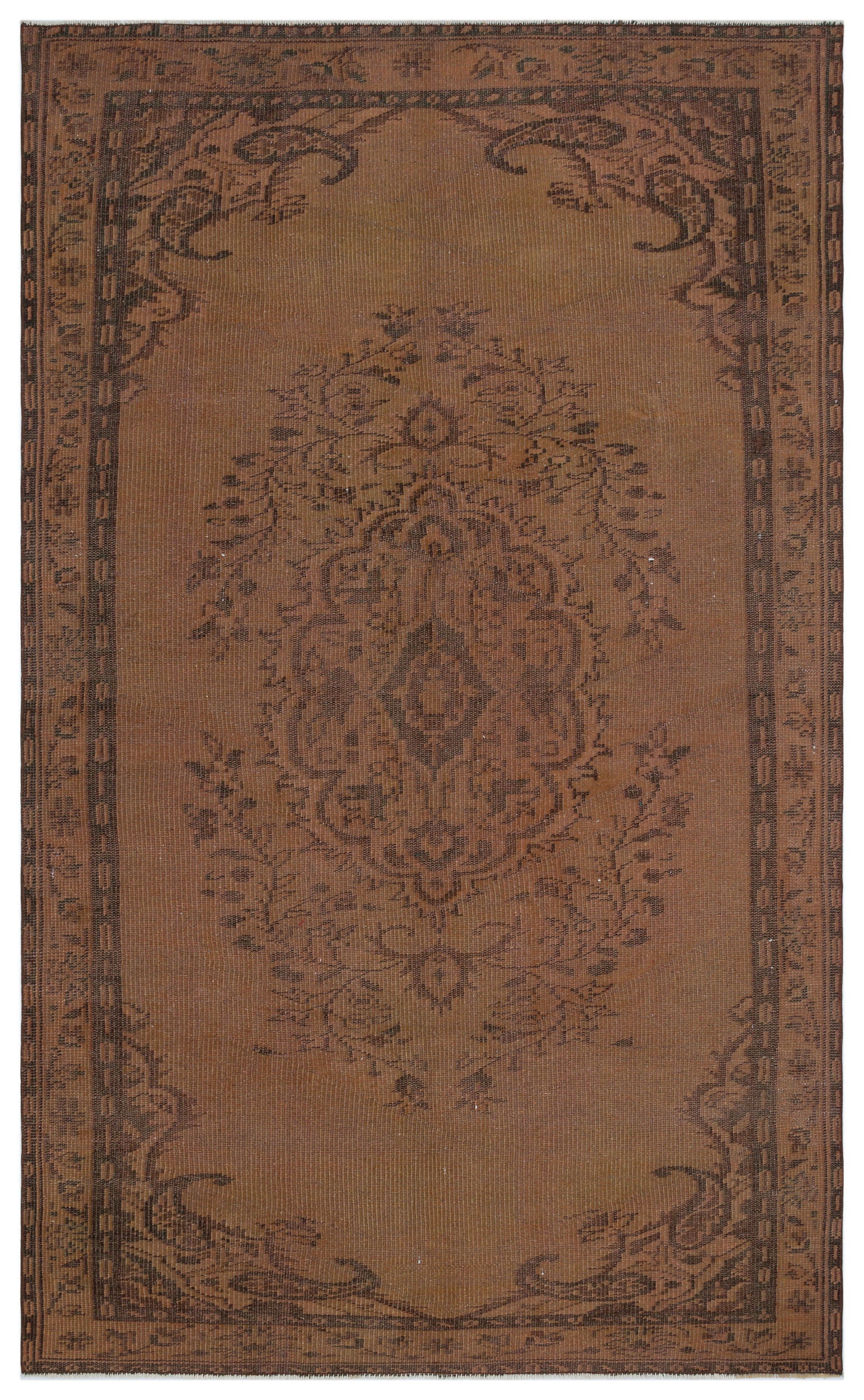 Naturel Over Dyed Vintage Rug 5'2'' x 8'7'' ft 158 x 262 cm