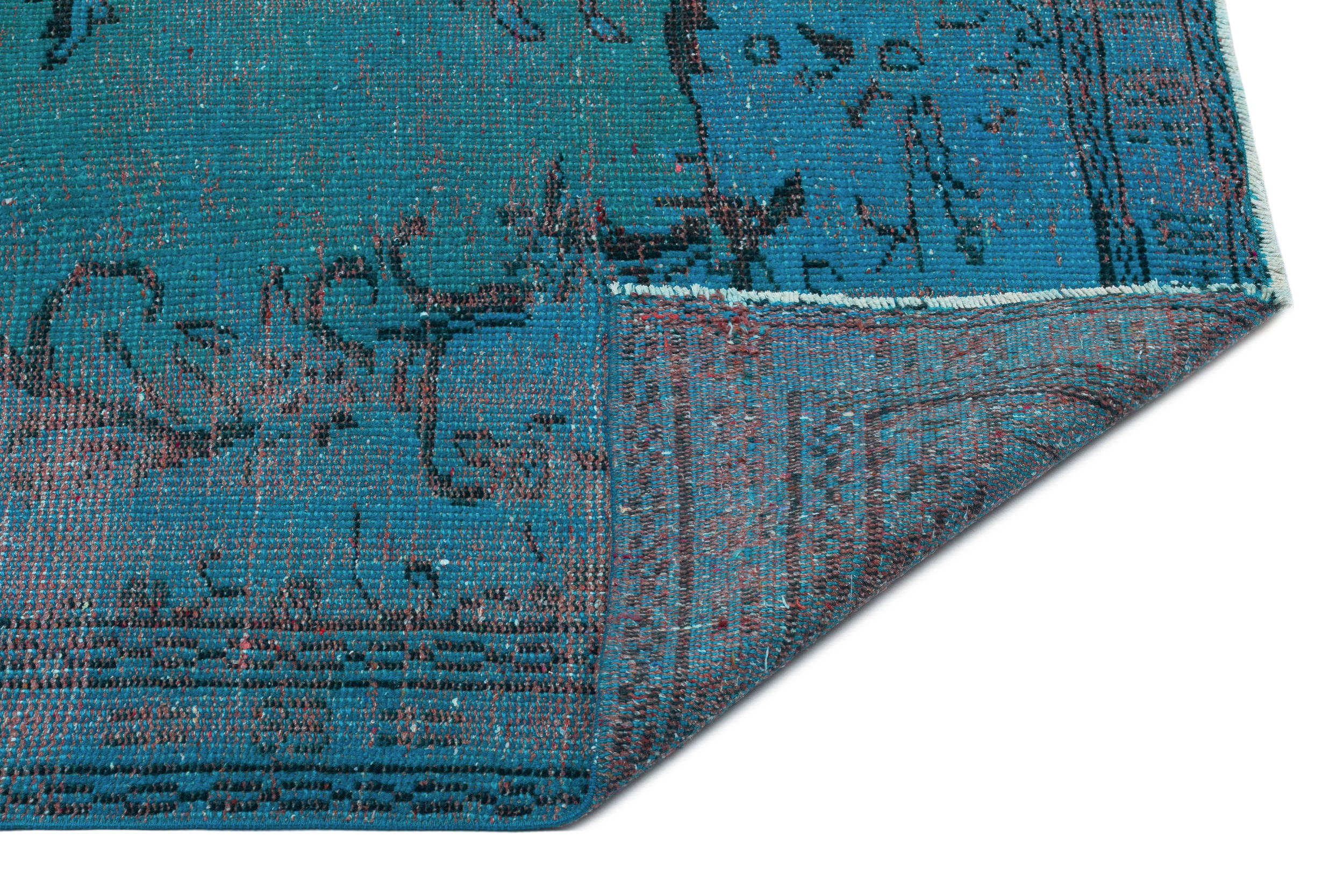 Retro Over Dyed Vintage Rug 5'2'' x 8'2'' ft 158 x 248 cm
