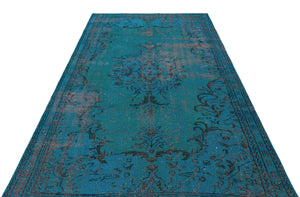 Retro Over Dyed Vintage Rug 5'2'' x 8'2'' ft 158 x 248 cm