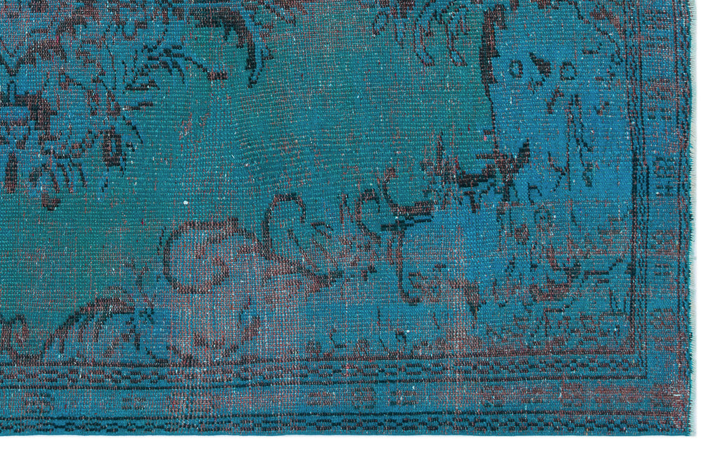 Retro Over Dyed Vintage Rug 5'2'' x 8'2'' ft 158 x 248 cm
