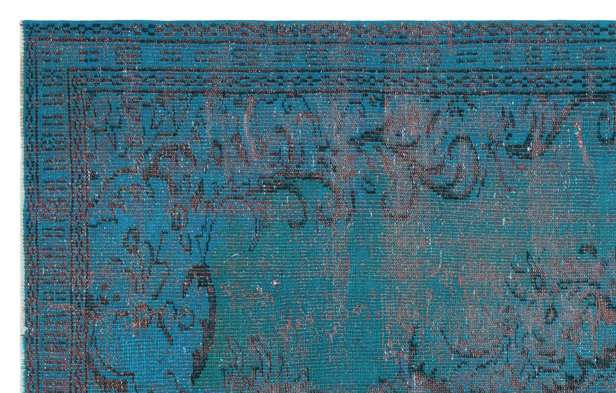 Retro Over Dyed Vintage Rug 5&#39;2&#39;&#39; x 8&#39;2&#39;&#39; ft 158 x 248 cm