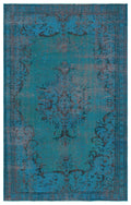 Retro Over Dyed Vintage Rug 5'2'' x 8'2'' ft 158 x 248 cm