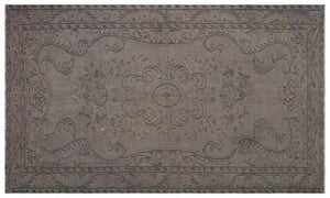 Gray Over Dyed Vintage Rug 5'7'' x 9'5'' ft 170 x 288 cm