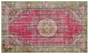 Retro Over Dyed Vintage Rug 5'9'' x 9'6'' ft 175 x 289 cm