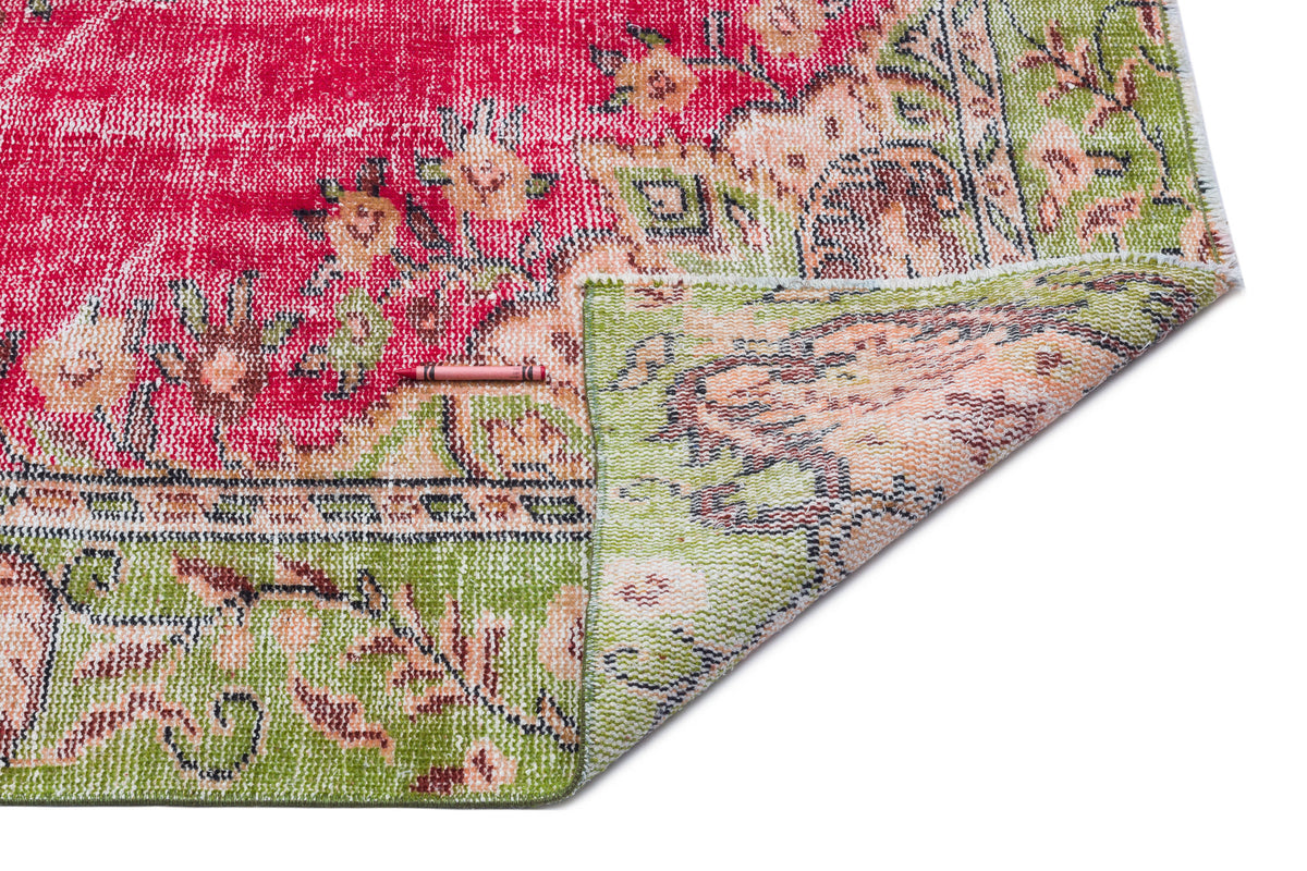 Retro Over Dyed Vintage Rug 5&#39;9&#39;&#39; x 9&#39;6&#39;&#39; ft 175 x 289 cm