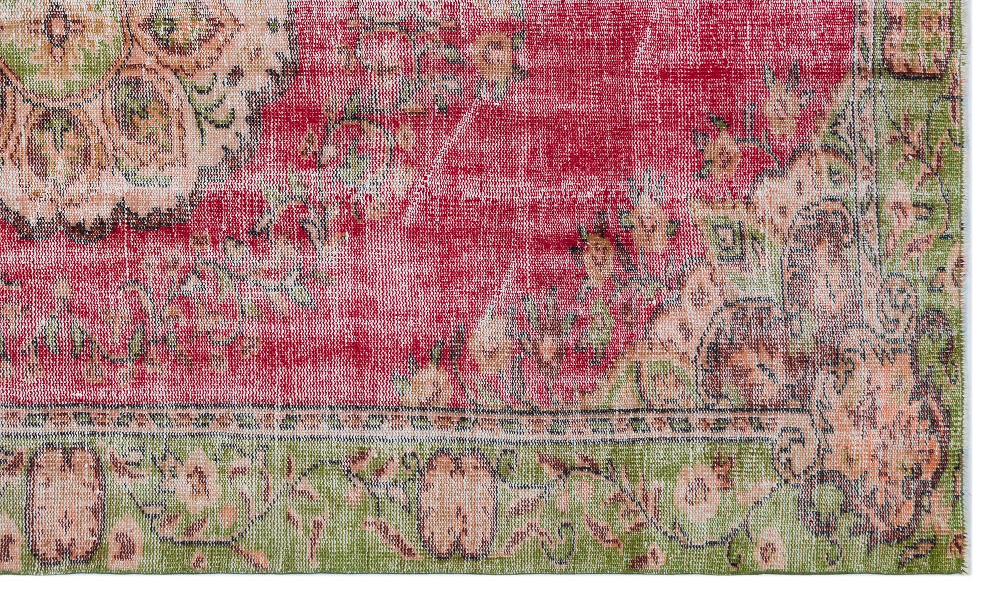 Retro Over Dyed Vintage Rug 5'9'' x 9'6'' ft 175 x 289 cm