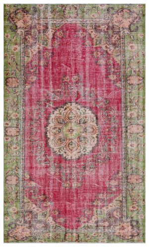 Retro Over Dyed Vintage Rug 5'9'' x 9'6'' ft 175 x 289 cm