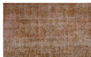 Brown Over Dyed Vintage Rug 5'4'' x 8'10'' ft 162 x 268 cm