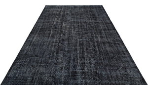 Black Over Dyed Vintage Rug 6'5'' x 10'6'' ft 195 x 319 cm