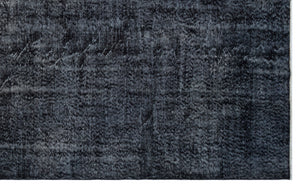 Black Over Dyed Vintage Rug 6'5'' x 10'6'' ft 195 x 319 cm