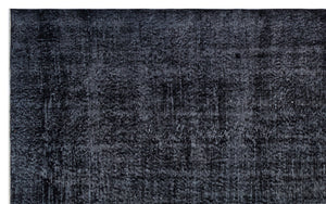 Black Over Dyed Vintage Rug 6'5'' x 10'6'' ft 195 x 319 cm