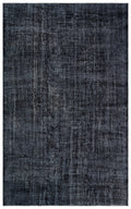 Black Over Dyed Vintage Rug 6'5'' x 10'6'' ft 195 x 319 cm