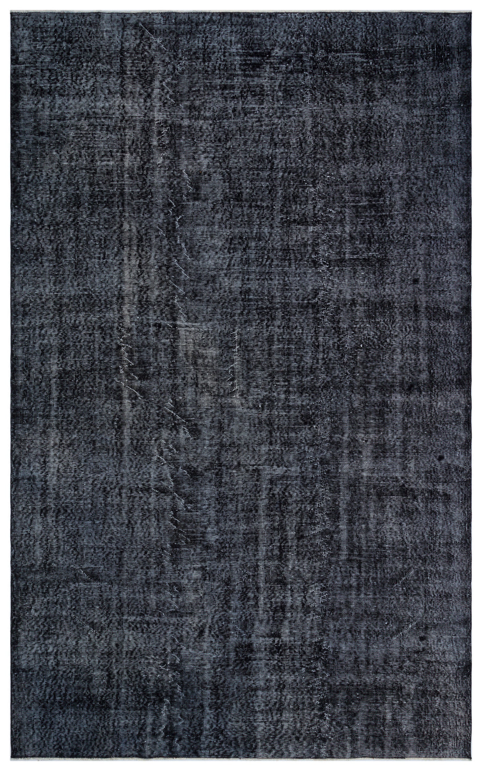 Black Over Dyed Vintage Rug 6'5'' x 10'6'' ft 195 x 319 cm