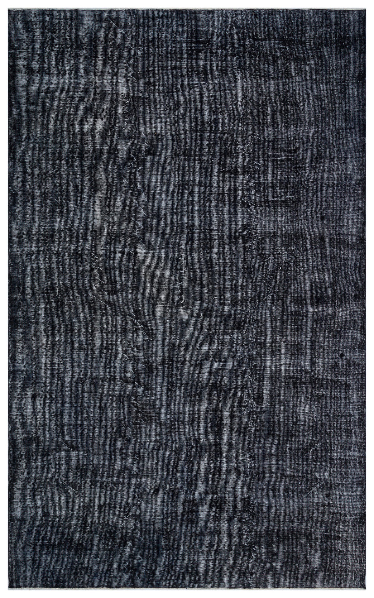 Black Over Dyed Vintage Rug 6&#39;5&#39;&#39; x 10&#39;6&#39;&#39; ft 195 x 319 cm