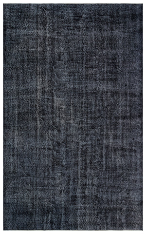 Black Over Dyed Vintage Rug 6'5'' x 10'6'' ft 195 x 319 cm