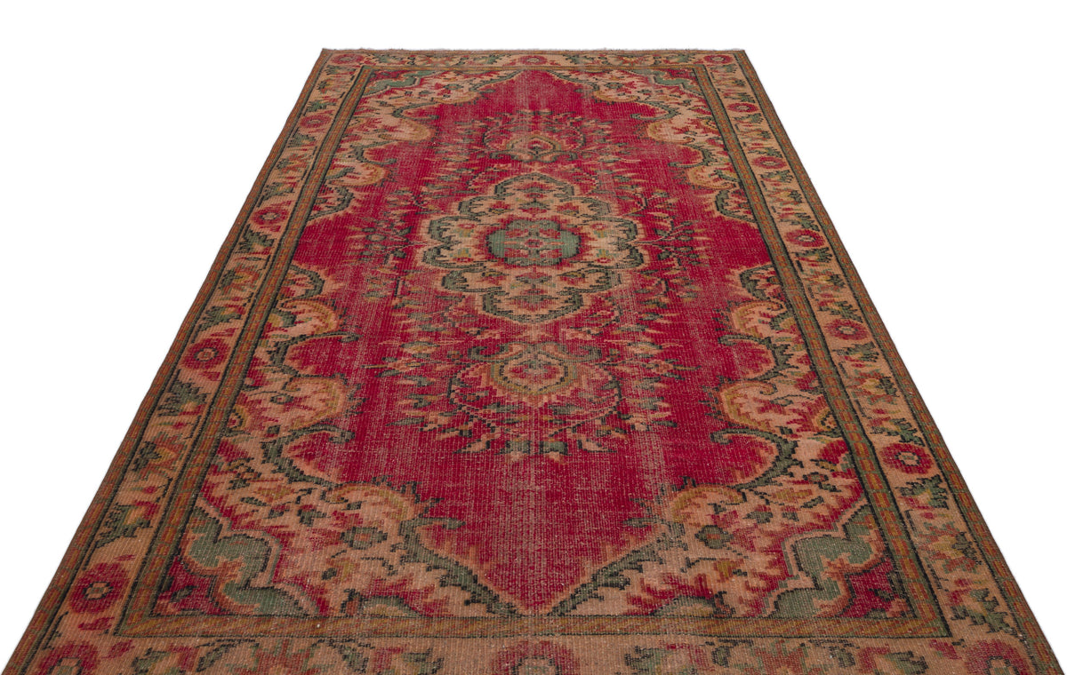 Naturel Over Dyed Vintage Rug 5&#39;7&#39;&#39; x 8&#39;11&#39;&#39; ft 171 x 271 cm