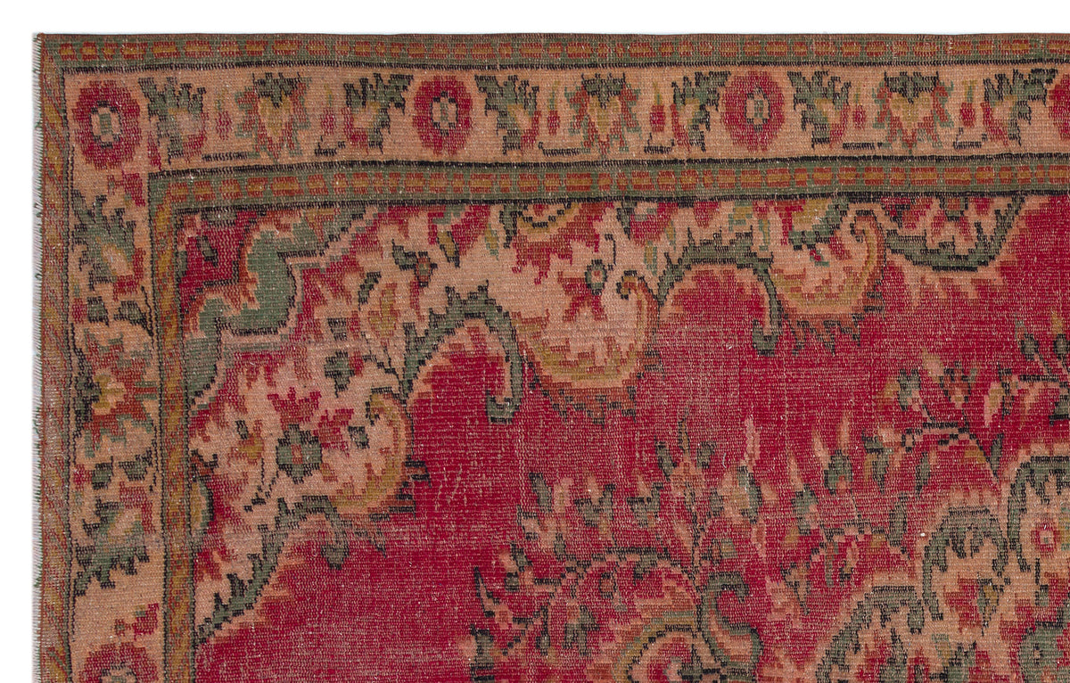 Naturel Over Dyed Vintage Rug 5&#39;7&#39;&#39; x 8&#39;11&#39;&#39; ft 171 x 271 cm