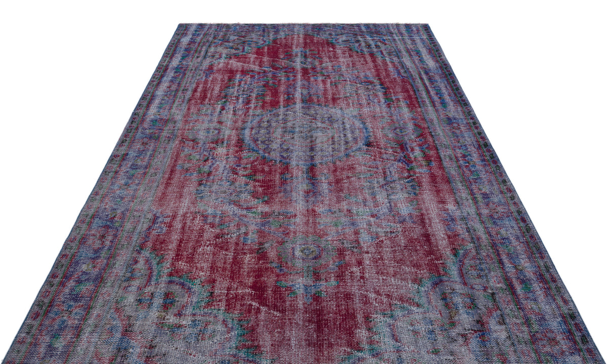 Retro Over Dyed Vintage Rug 5&#39;11&#39;&#39; x 9&#39;5&#39;&#39; ft 181 x 287 cm