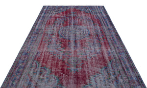 Retro Over Dyed Vintage Rug 5'11'' x 9'5'' ft 181 x 287 cm