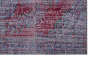Retro Over Dyed Vintage Rug 5'11'' x 9'5'' ft 181 x 287 cm