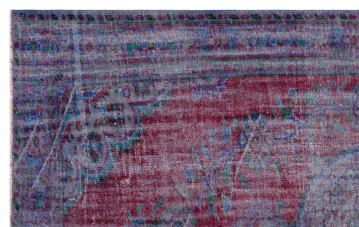 Retro Over Dyed Vintage Rug 5&#39;11&#39;&#39; x 9&#39;5&#39;&#39; ft 181 x 287 cm