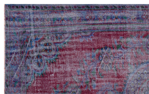 Retro Over Dyed Vintage Rug 5'11'' x 9'5'' ft 181 x 287 cm