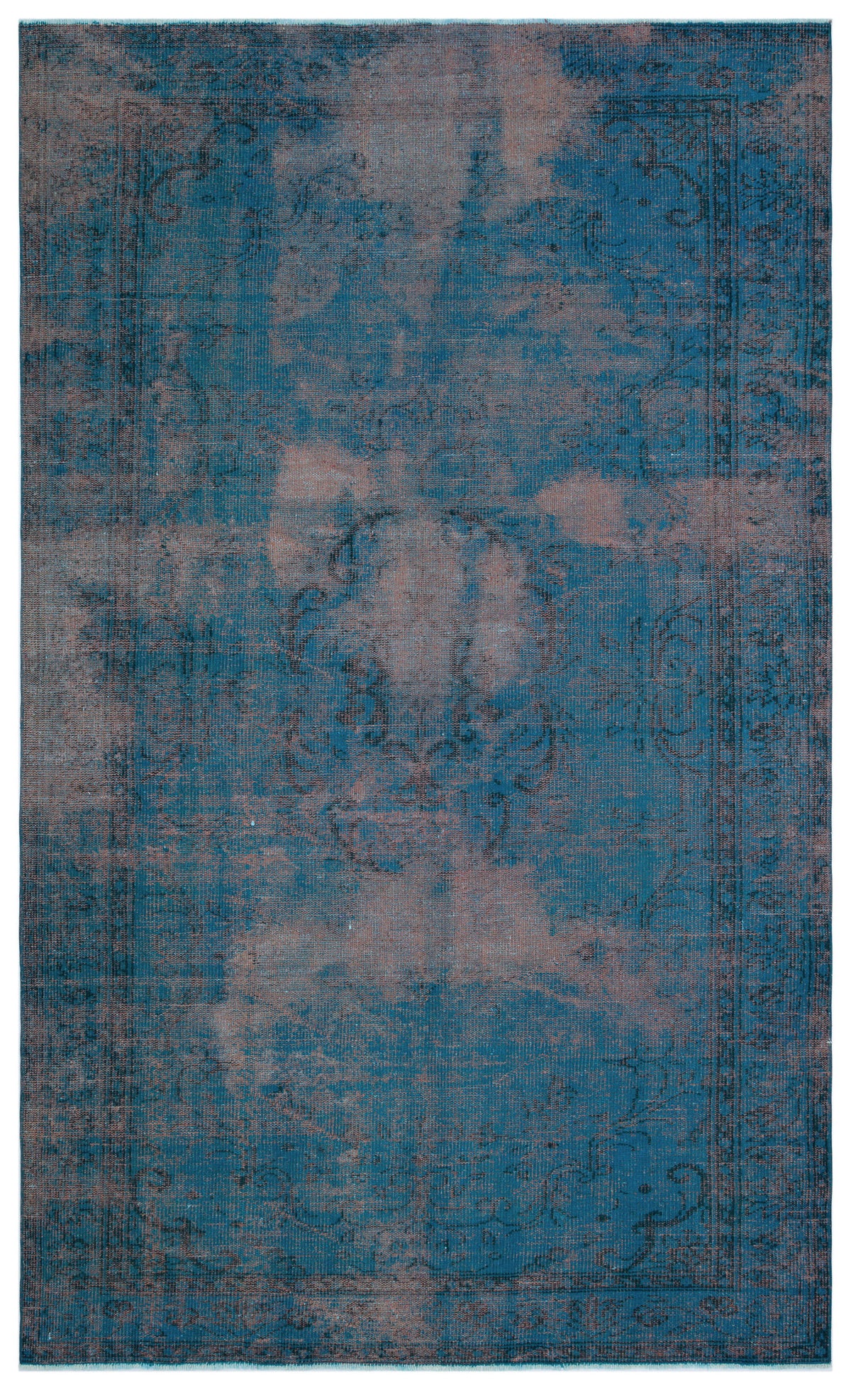 Retro Over Dyed Vintage Rug 5&#39;9&#39;&#39; x 9&#39;5&#39;&#39; ft 174 x 286 cm