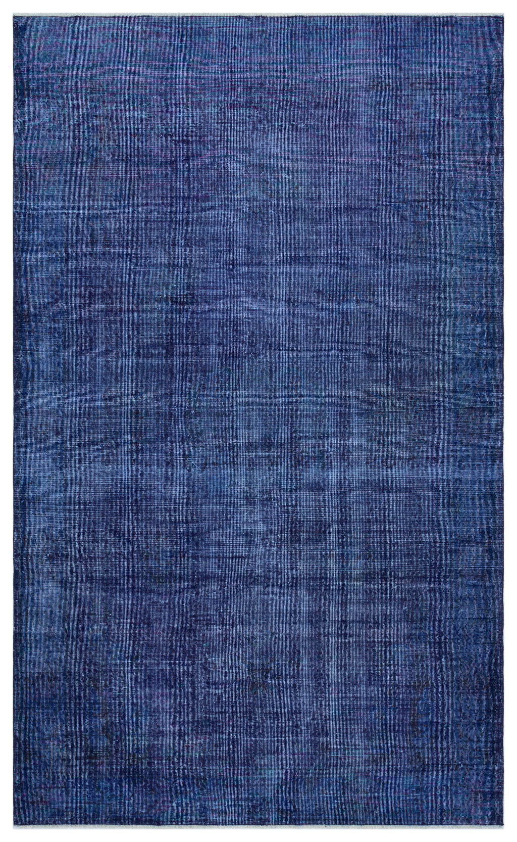 Blue Over Dyed Vintage Rug 5'8'' x 9'4'' ft 173 x 284 cm