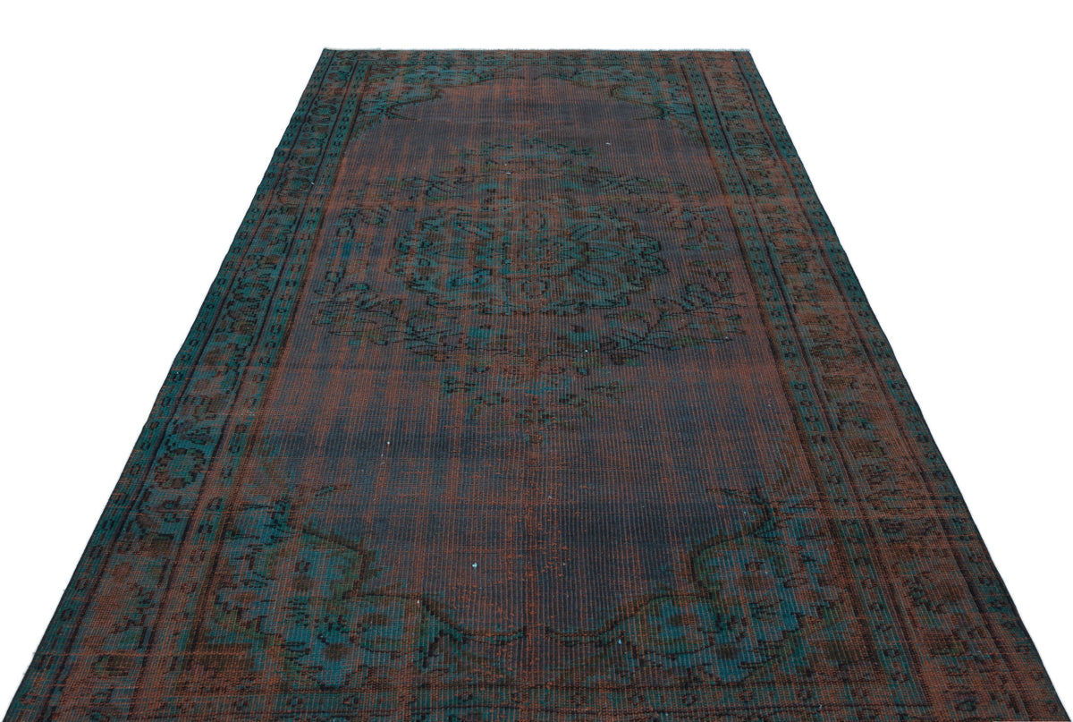 Retro Over Dyed Vintage Rug 5&#39;2&#39;&#39; x 8&#39;2&#39;&#39; ft 157 x 249 cm