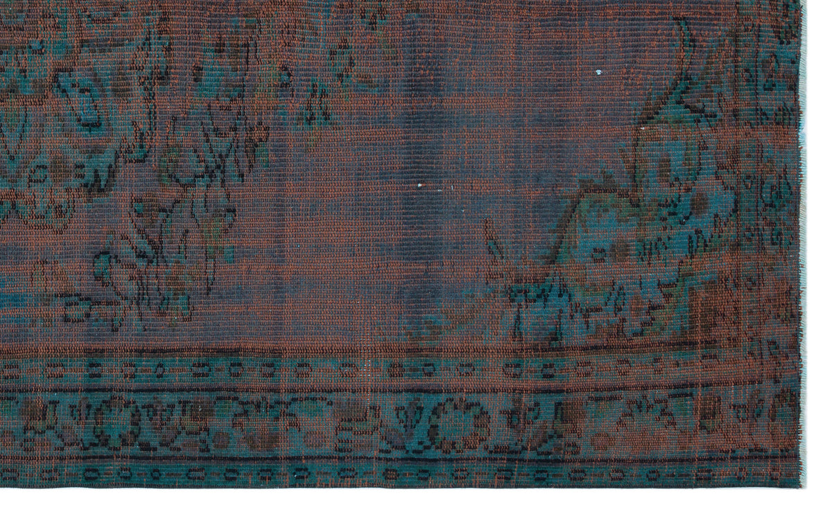 Retro Over Dyed Vintage Rug 5&#39;2&#39;&#39; x 8&#39;2&#39;&#39; ft 157 x 249 cm