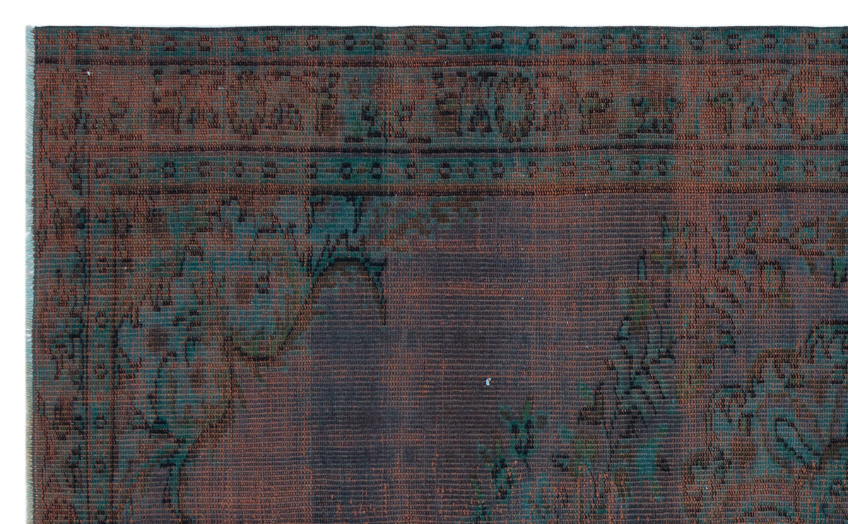Retro Over Dyed Vintage Rug 5&#39;2&#39;&#39; x 8&#39;2&#39;&#39; ft 157 x 249 cm